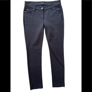 Eileen Fisher dark gray skinny 4 pocket Ponte knit pants, size 4.